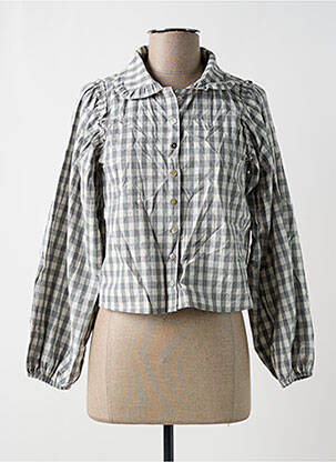 Chemisier coupe droite manches longues gris HAILYS femme