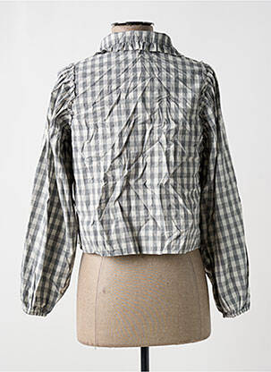Chemisier coupe droite manches longues gris HAILYS femme