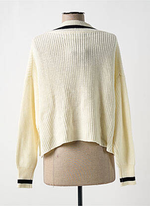 Gilet cache-cœur manches longues beige ONLY femme