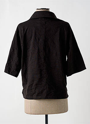 Polo broderie manches courtes marron TOURIST LEMC femme