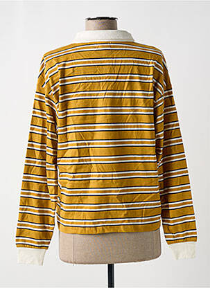 Polo coupe droite manches longues jaune ONLY femme