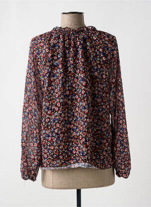Blouse légère et transparente manches longues rouge HAILYS femme
