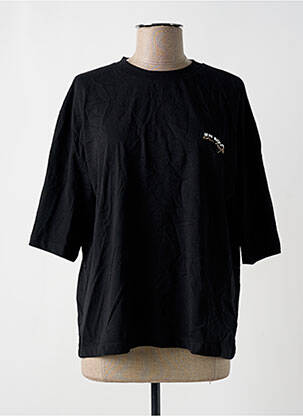 T-shirt sérigraphie manches courtes noir TOURIST LEMC femme
