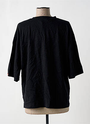 T-shirt sérigraphie manches courtes noir TOURIST LEMC femme