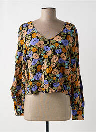 Blouse imprimé fleurs manches longues orange JDY femme