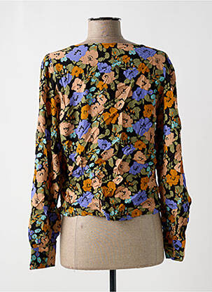 Blouse imprimé fleurs manches longues orange JDY femme