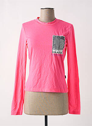 Top col rond manches longues rose NOISY MAY femme