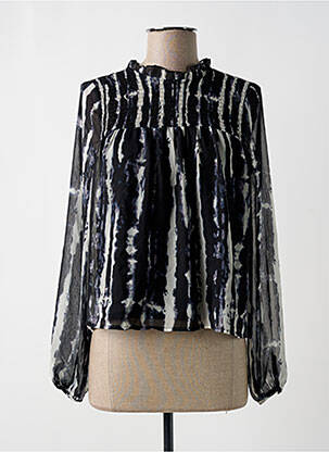 Blouse légère et transparente manches longues noir ONLY femme