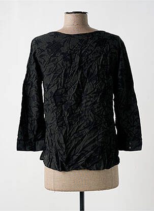 Blouse tissage popeline manches 3/4 vert FRANSA femme
