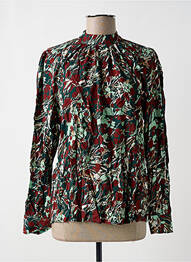 Blouse imprimé fantaisie manches longues vert DEUX. BY ELINE DE MUNCK femme