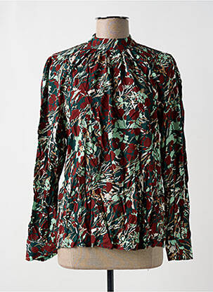 Blouse imprimé fantaisie manches longues vert DEUX. BY ELINE DE MUNCK femme
