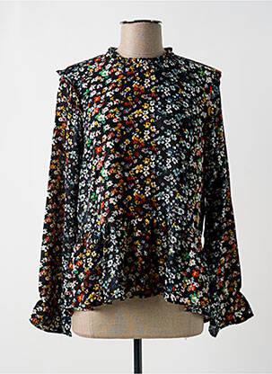 Blouse imprimé fleurs manches longues noir ONLY femme