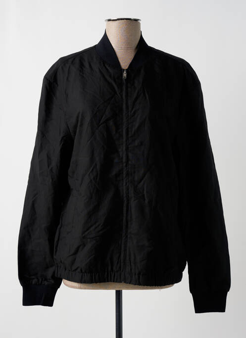 Blouson effet matière satinée noir MANGO femme