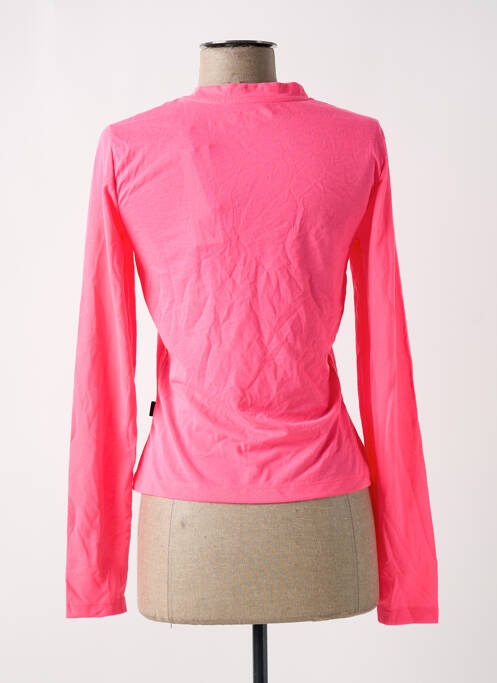 Top tissage jersey manches longues rose NOISY MAY femme