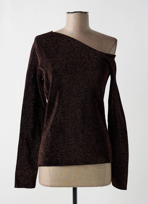 Pull marron DEUX. BY ELINE DE MUNCK pour femme