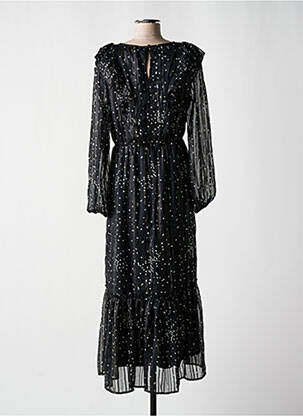 Robe longue manches longues manches longues noir VILA femme