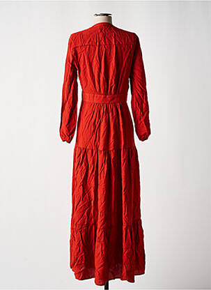 Robe longue manches longues manches longues orange DEUX. BY ELINE DE MUNCK femme