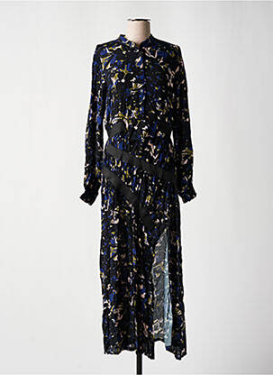 Robe longue manches longues manches longues bleu DEUX. BY ELINE DE MUNCK femme