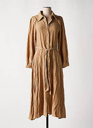 Robe longue manches longues manches longues beige ASTRID BLACK LABEL femme