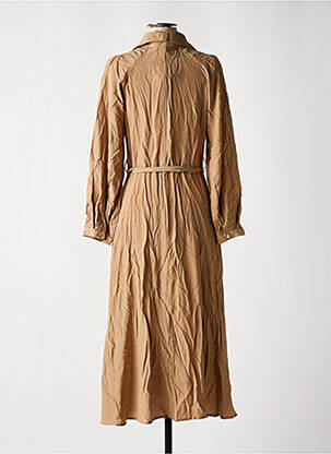 Robe longue manches longues manches longues beige ASTRID BLACK LABEL femme