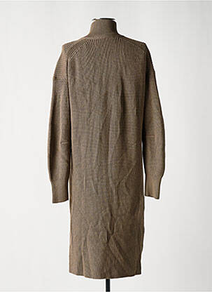 Robe pull resserrée sur le bas manches longues marron JJXX femme