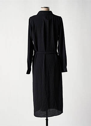 Robe mi-longue coupe fluide manches longues noir JACQUELINE DE YONG femme