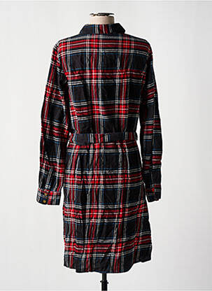 Robe mi-longue manches longues manches longues rouge NOISY MAY femme