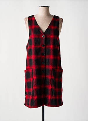 Robe courte sans manche sans manche rouge MANGO femme