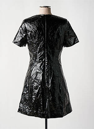 Robe courte fermeture zippée au dos manches courtes noir ASTRID BLACK LABEL femme