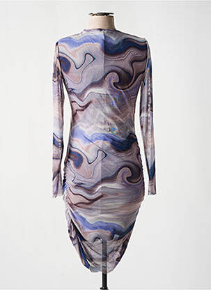 Robe mi-longue imprimé fantaisie manches longues violet JDY femme