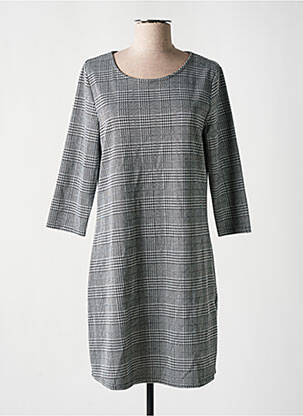 Robe courte fermeture zippée au dos manches longues gris ONLY femme