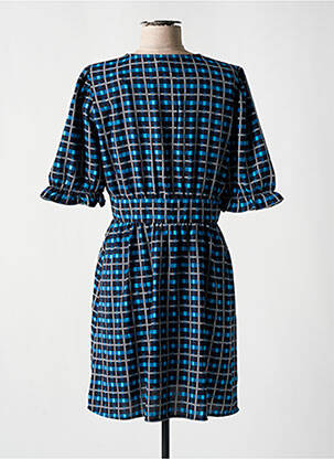 Robe courte coupe évasée manches courtes bleu JDY femme