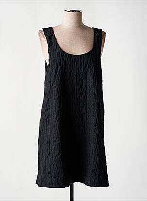 Robe courte sans manche sans manche noir MNG femme