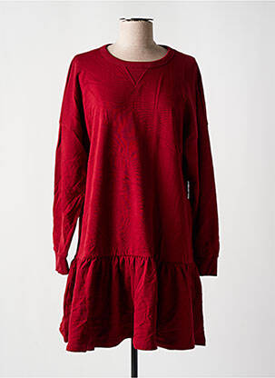 Robe mi-longue manches longues manches longues rouge NOISY MAY femme