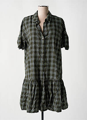 Robe courte manches courtes manches courtes vert NOISY MAY femme
