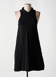 Robe pull maille fine sans manche noir OLGA LEYERS femme