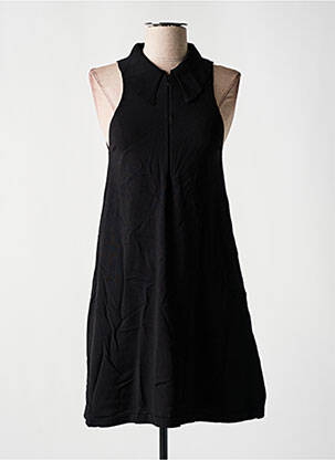 Robe pull maille fine sans manche noir OLGA LEYERS femme