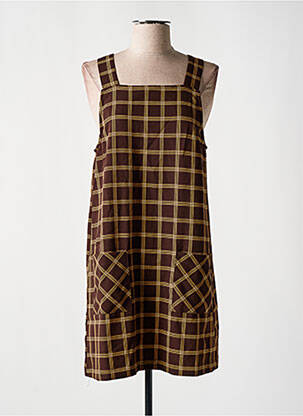 Robe courte sans manche sans manche marron ONLY femme