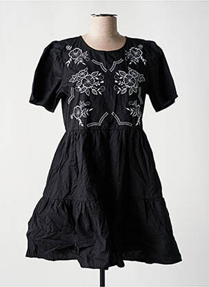 Robe courte coupe évasée manches courtes noir ONLY femme