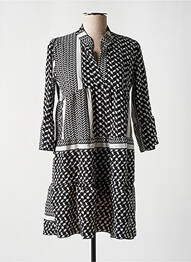 Robe courte manches 3/4 manches 3/4 noir HAILYS femme