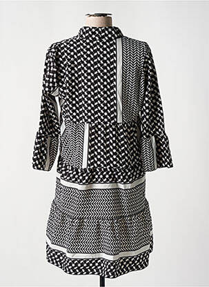 Robe courte manches 3/4 manches 3/4 noir HAILYS femme
