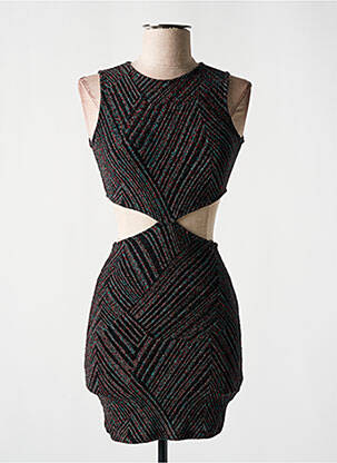 Robe courte manches longues manches longues noir SUBDUED femme