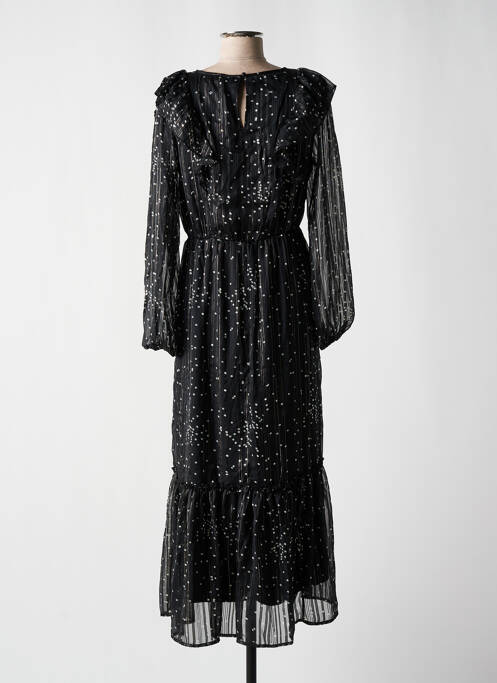 Robe longue manches longues manches longues noir VILA femme