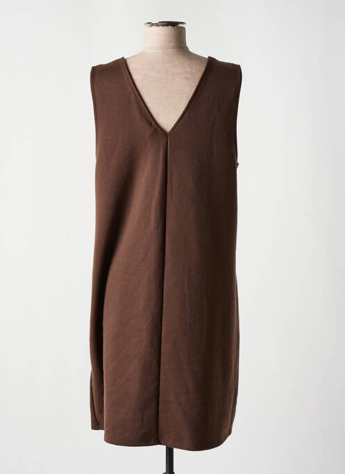 Robe mi-longue sans manche sans manche marron ONLY femme