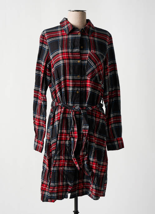 Robe mi-longue manches longues manches longues rouge NOISY MAY femme