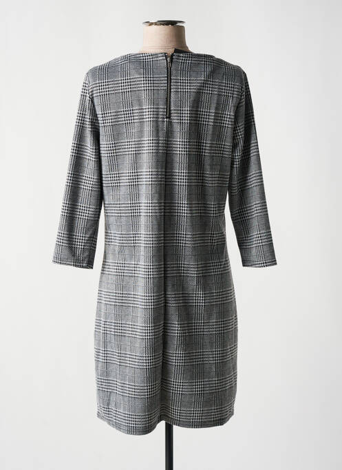 Robe courte fermeture zippée au dos manches longues gris ONLY femme