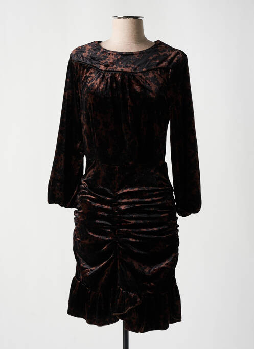 Robe mi-longue marron DEUX. BY ELINE DE MUNCK pour femme