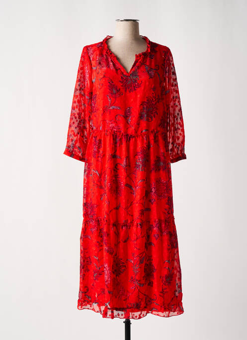 Robe mi-longue rouge ONLY pour femme