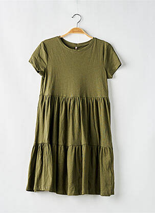 Robe mi-longue manches courtes manches courtes vert KIDS ONLY fille