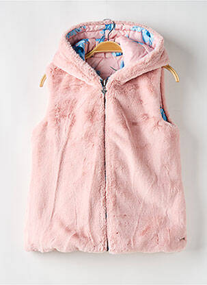 Doudoune poches a capuche rose GUESS fille